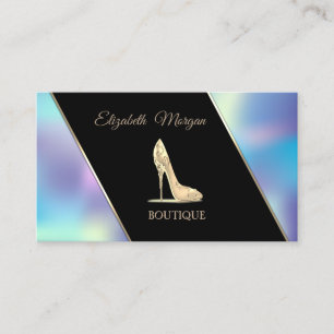 Carte De Visite Talons hauts holographiques élégants modernes