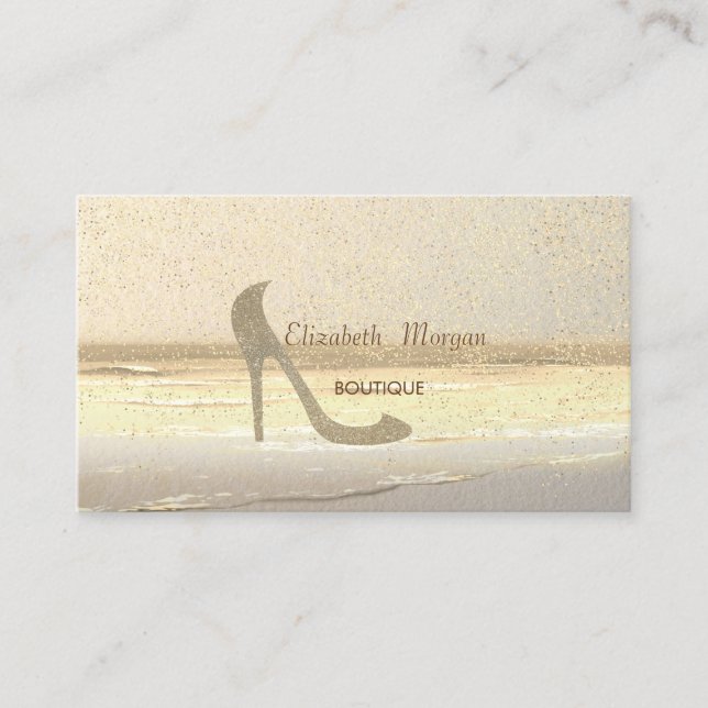 Carte De Visite Talons Hauts Professionnels Modernes, Confettis Do (Devant)