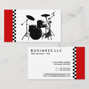 Carte De Visite tambours checkered