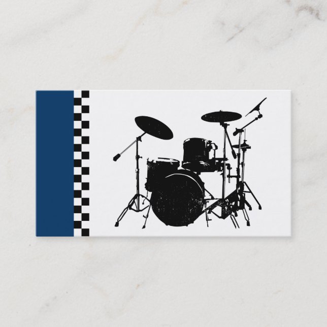 Carte De Visite tambours checkered (Devant)