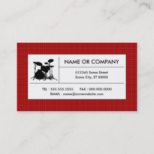 Carte De Visite tambours en plastique