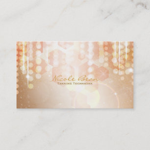 Carte de visite Tan Coral & Cream Glamour Lights