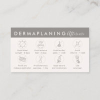 Tan Cream Dermaplaning Instructions postales