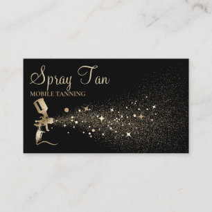 Carte De Visite Tan Spray Bouteille Étincelante Or