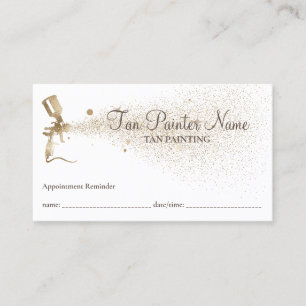 Carte De Visite Tan Spray Sparkling Gold Rendez-vous