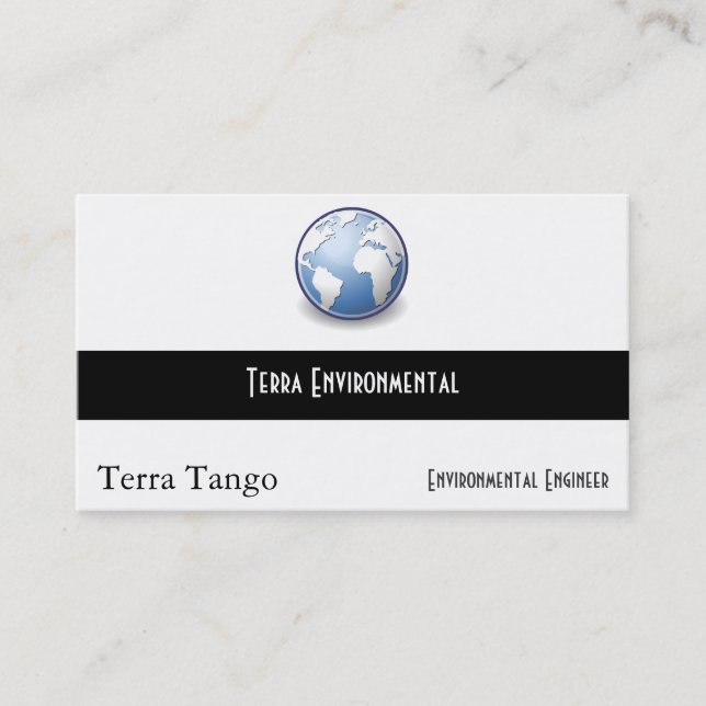 Carte De Visite Tango de globe du monde de la terre (Devant)