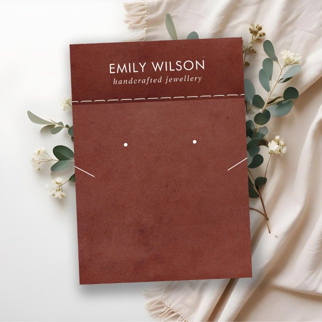 CARTE DE VISITE TANTE EN CUIR ROUGE ÉCRAN ÉCRAN DE LA TÊTE (Créateur téléchargé)