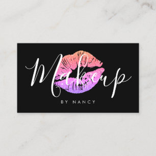 Carte De Visite Tapis de maquillage Typographie Parties scintillan