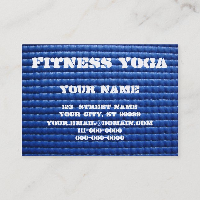 Carte De Visite Tapis de yoga (Devant)