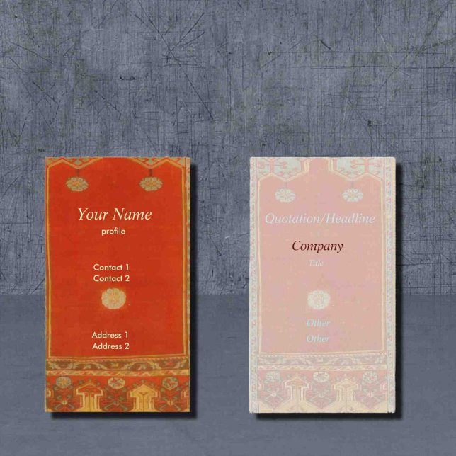 Carte De Visite Tapis oriental en style Ladik no2 (Créateur téléchargé)