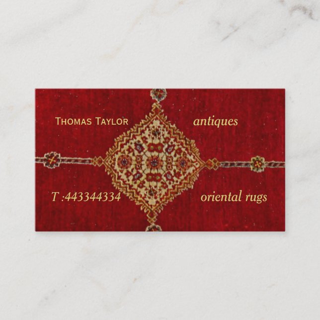 Carte De Visite Tapis persan antique (Devant)