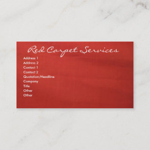 Carte De Visite Tapis rouge
