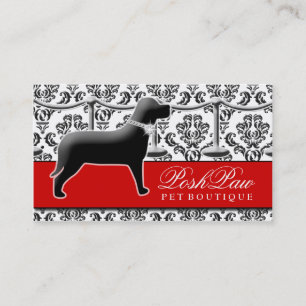 Carte De Visite Tapis rouge de l'animal familier 311 snob