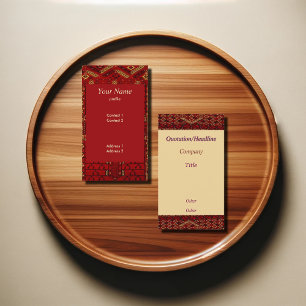 Carte De Visite Tapis tribal turkmène design