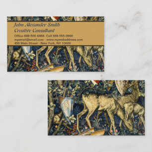 Carte De Visite Tapisserie Art Vintage Cerf & Boucliers de William