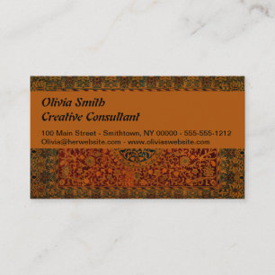 Carte De Visite Tapisserie tapis moquette William Morris