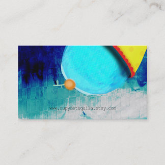 Carte De Visite Tarjeta de visita azul cupcake