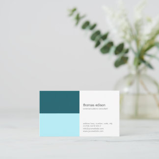 Carte De Visite Tarjeta de visita minimalista geométrica azul