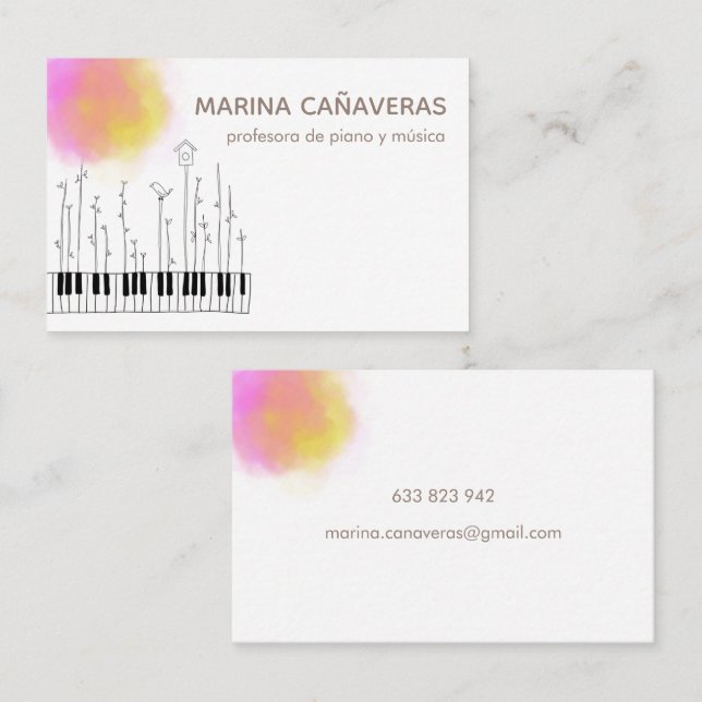 Carte De Visite Tarjeta de visita música (Devant / Derrière)