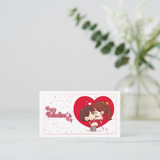 Carte De Visite Tarjeta San Valentín  (Debout devant)