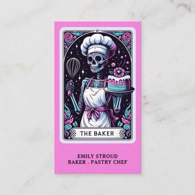Carte de visite Tarot Baker (Devant)