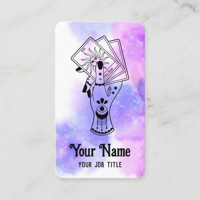 Carte De Visite Tarot Card Reader Psychic Spiritual Business Card (Devant)