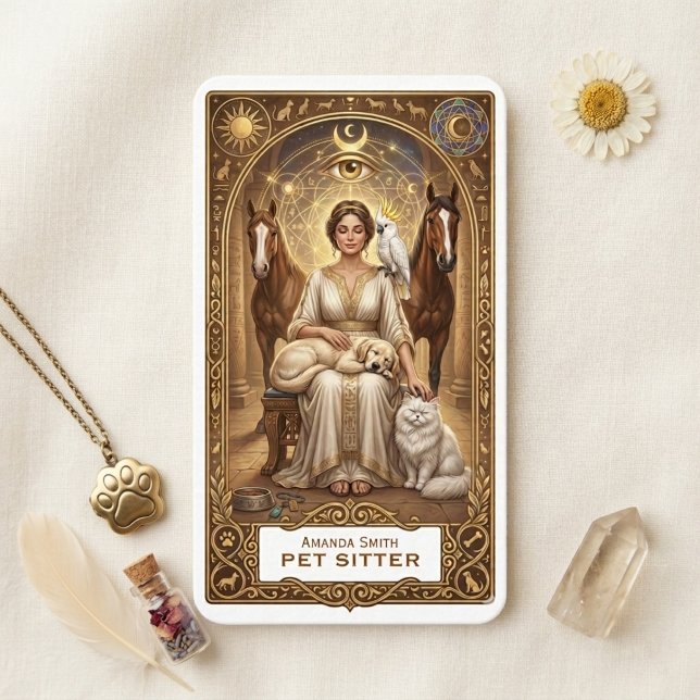 Carte de visite Tarot Celestial Moon Sun Pet Sitte (Créateur téléchargé)