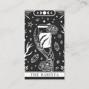 Carte de visite Tarot Gris Charbon Barista