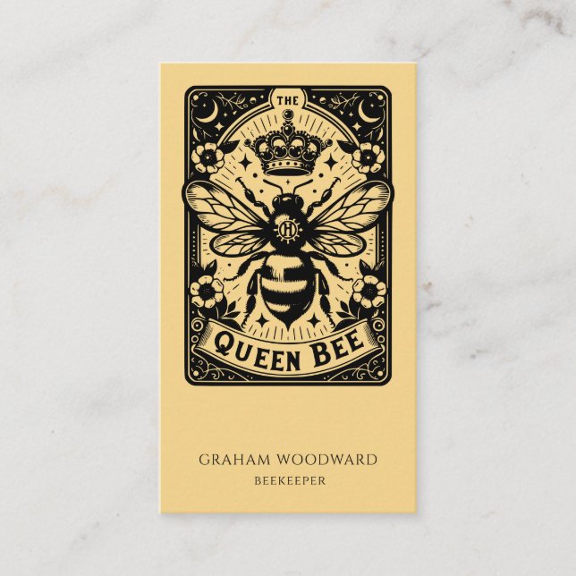 Carte De Visite Tarot Honey Bee Apiary Beekeeper Honey Products  (Devant)