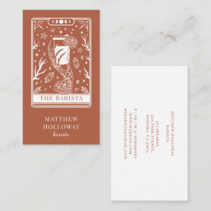 Carte De Visite Tarot mystique Terracotta Barista