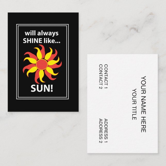Carte De Visite Tarot Soleil Tarot Mystique (Devant / Derrière)