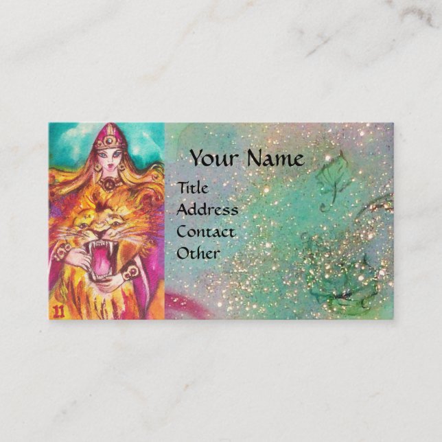 Carte De Visite TAROTES DES OMBRES PERDUES /Force / Force (Devant)