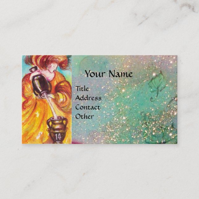 CARTE DE VISITE TAROTES DES OMBRES PERDUES / LA TEMPÉRANCE (Devant)