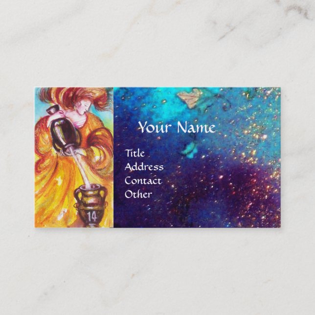 CARTE DE VISITE TAROTES DES OMBRES PERDUES / LA TEMPÉRANCE (Devant)