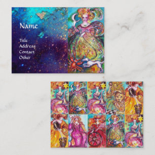 CARTE DE VISITE TAROTS DE LA DAME, DU SOLEIL ET DE L'ÉTOILE PERDUS