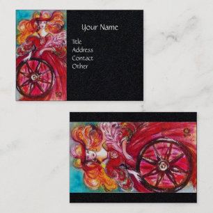 Carte De Visite TAROTS DE LOST OMBRES Roue de Fortune Noir