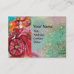 CARTE DE VISITE TAROTS DES OMBRES PERDUES/DE ROUE DE LA FORTUNE