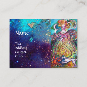 CARTE DE VISITE TAROTS DES OMBRES PERDUES / LA DAME DE LA LUNE