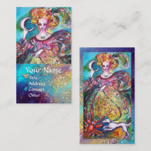 CARTE DE VISITE TAROTS DES OMBRES PERDUES / LA DAME DE LUNE EN BLE