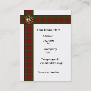 Carte de visite tartan plaid professionnel