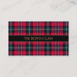 Carte De Visite Tartan rouge