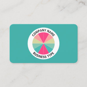 Carte De Visite Tarte Abstraite 01 - Vert #38AFA7