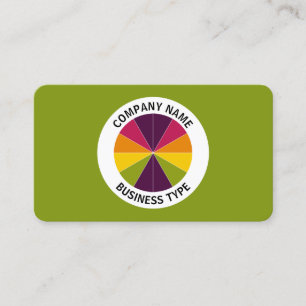 Carte De Visite Tarte Abstraite 02 - Vert #809711