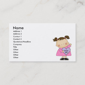 Carte De Visite tarte cuite bonbons fille
