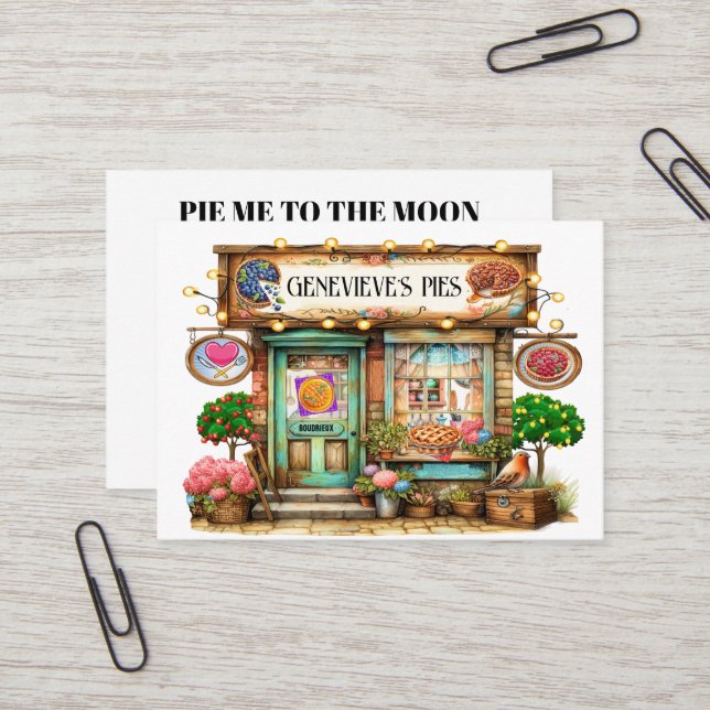 Carte De Visite Tartes, Viennoiseries, Boulangerie (Devant/Arrière en situation)