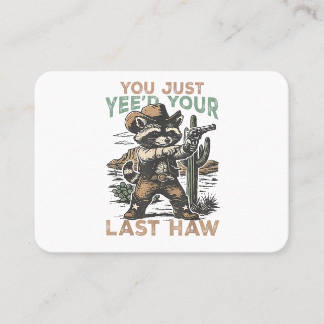 Carte De Visite T'as Yee'd ton dernier Haw  (Devant)