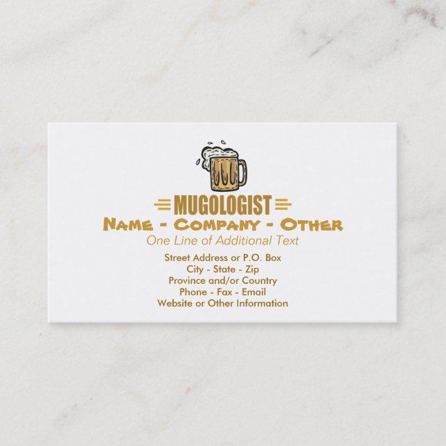 Carte De Visite Tasse à bière drôle (Devant)