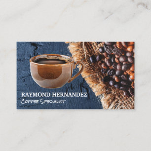 Carte De Visite Tasse à café Boisson chaude Café