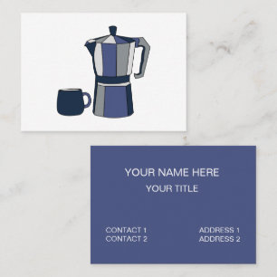 Carte De Visite Tasse à café Cafetière Café