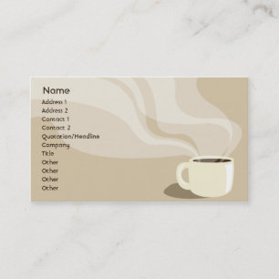 Carte De Visite Tasse de café Brown - affaires